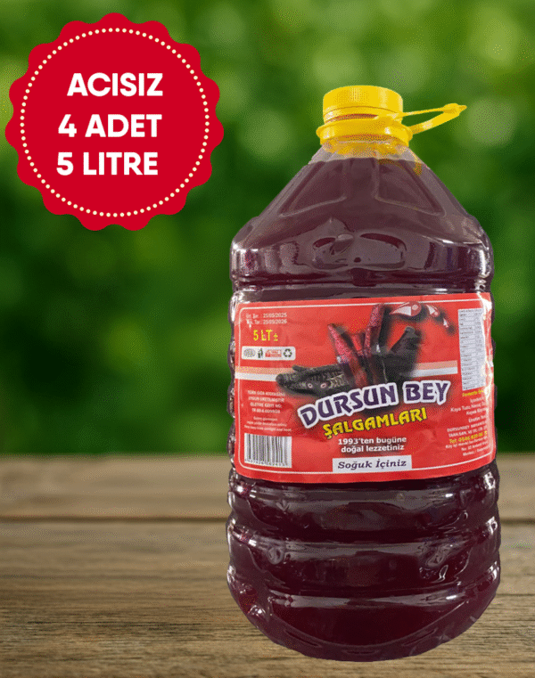 4 adet acısız 5 litre Şalgam